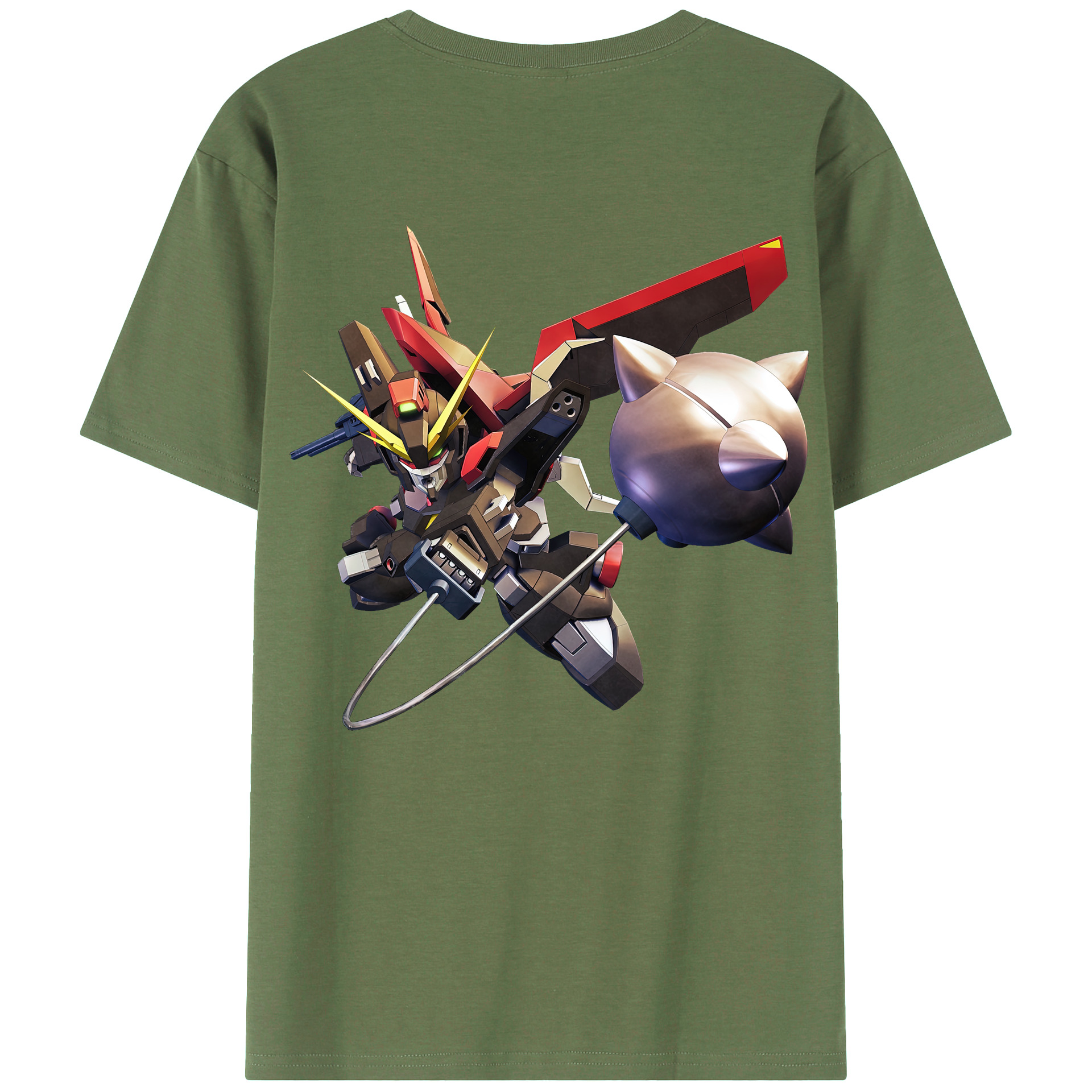 （画像用） 機動戦士ガンダム Mobile Suit Gundam 綿100％ メンズ半袖Tシャツ（バックプリント） 通気性